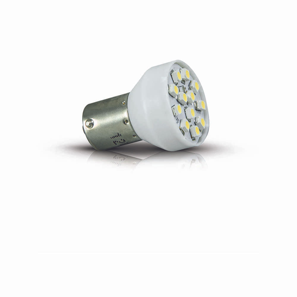 LÂMPADA LED 1 POLO SETA 1141 AMBAR 12V 12 LEDS 35W 420LUMENS - AUTOPOLI - AP1212