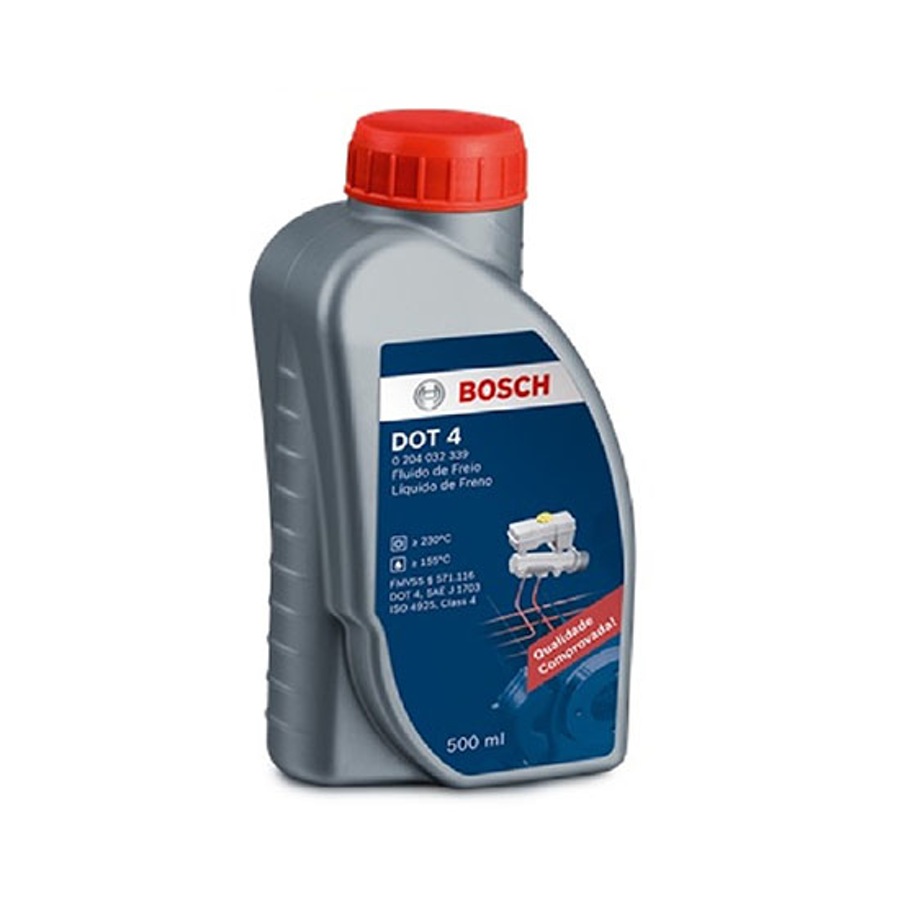 FLUÍDO DE FREIO 500ML DOT4 - BOSCH - 204032339