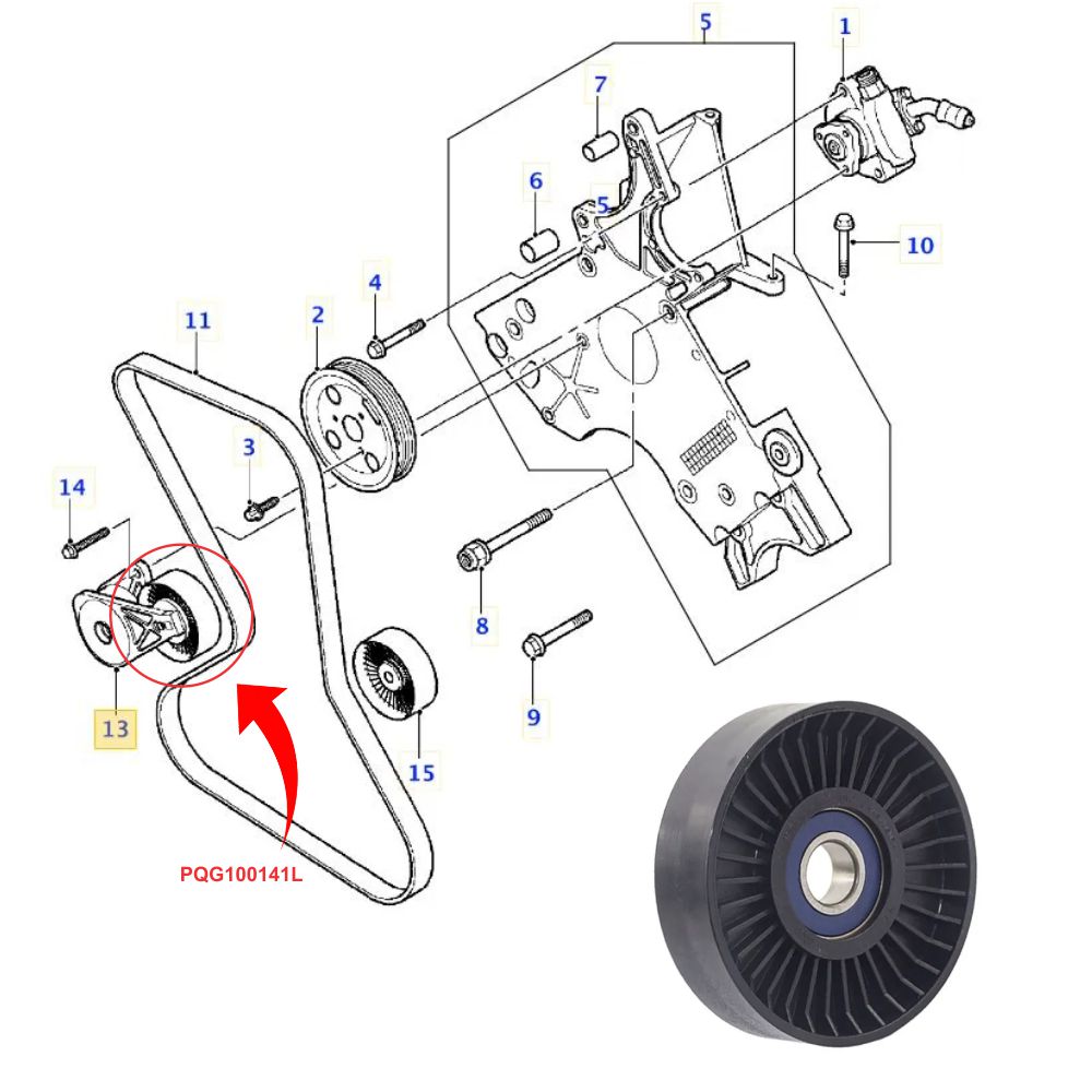 ROLAMENTO DA CORREIA POLY V - COBRA - LH179526