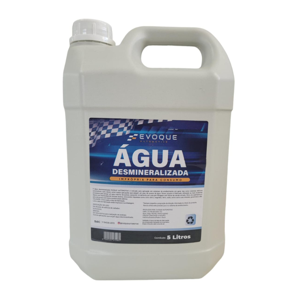 ÁGUA DESMINERALIZADA 5L - EVOQUE