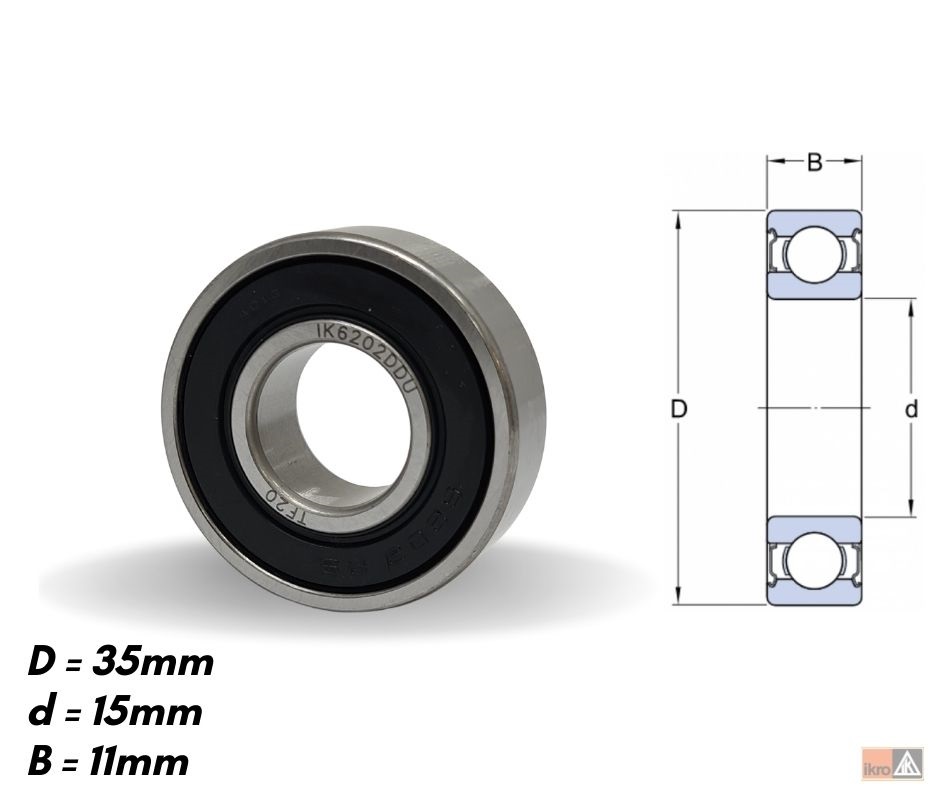 ROLAMENTO DO ALTERNADOR - IKRO - IK6202DDU