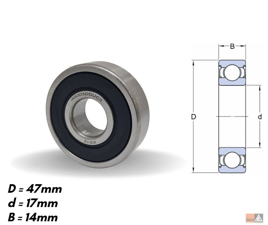 ROLAMENTO DO ALTERNADOR - IKRO - IK6303DDU