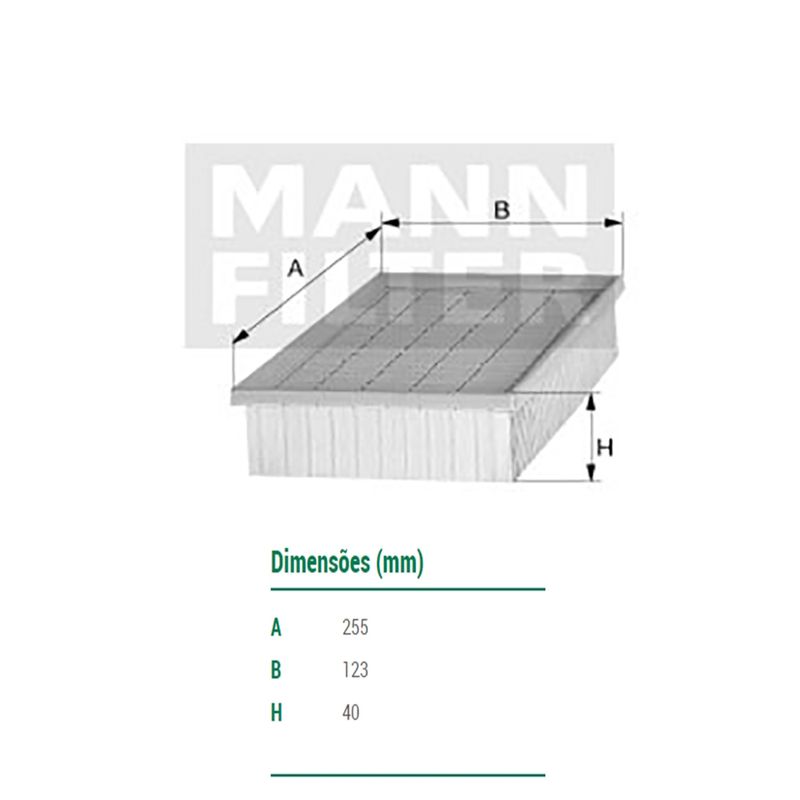 ELEMENTO DO FILTRO DE AR - MANN - C26135