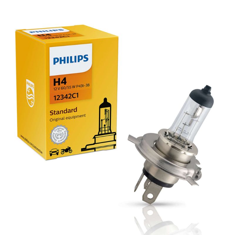 LÂMPADA DE FAROL H4 - PHILIPS - 12342C1