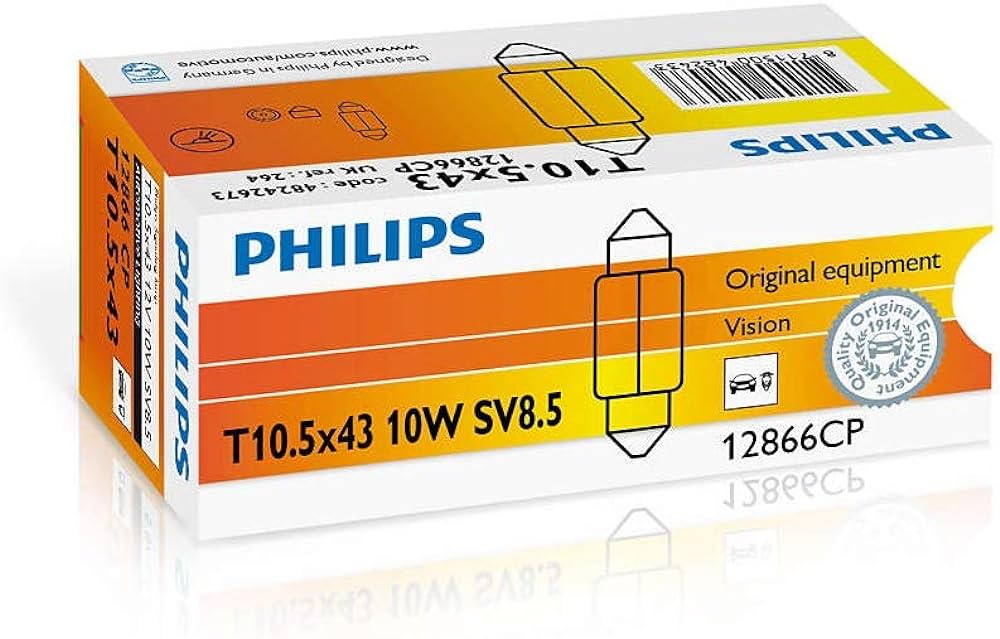 LÂMPADA TORPEDO 12V/10W - PHILIPS - 12866CP