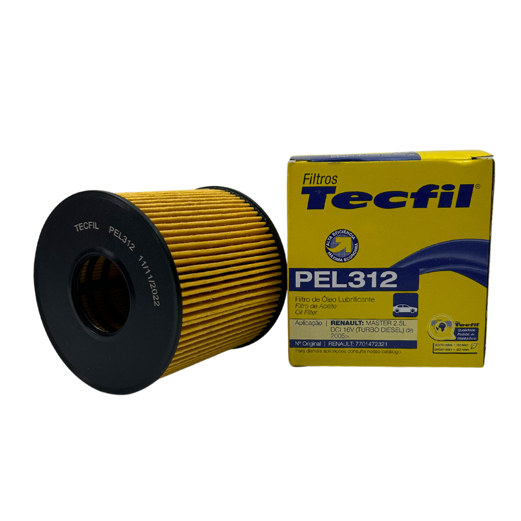 FILTRO DE OLEO DO MOTOR - TECFIL - PEL312