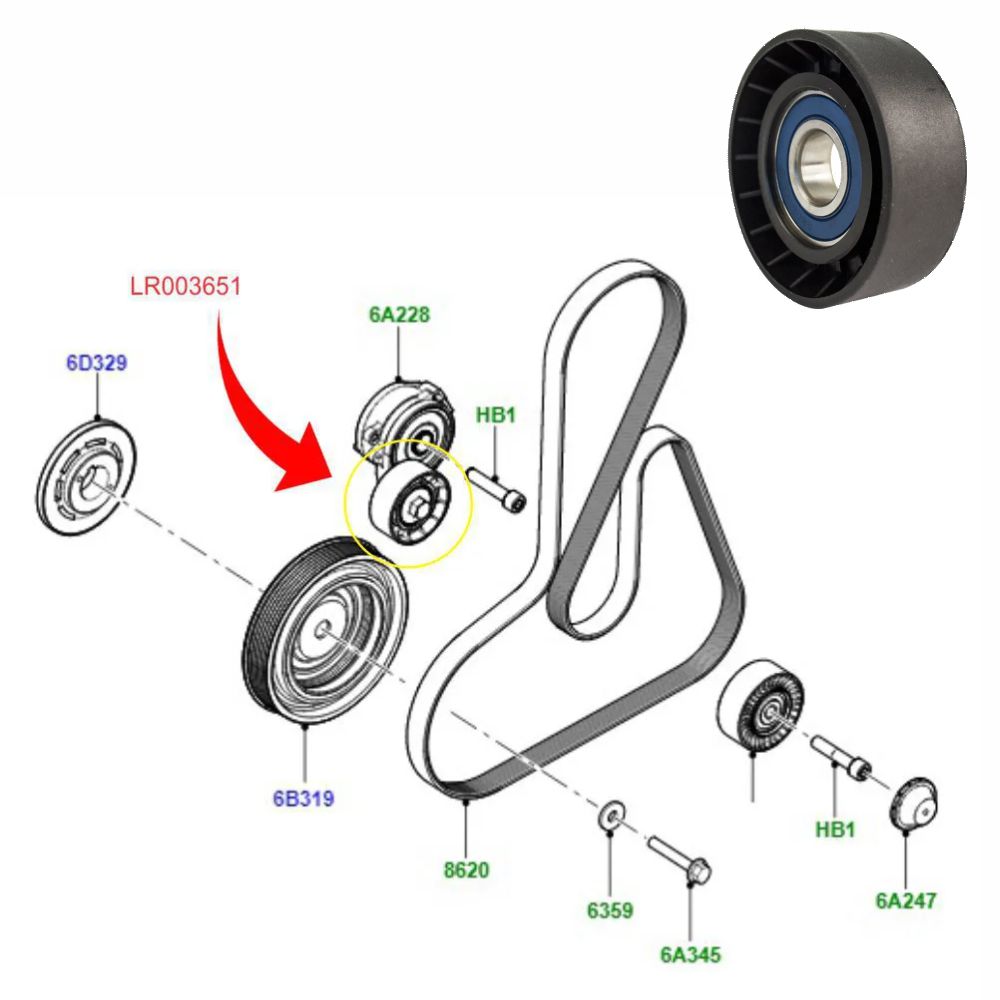 ROLAMENTO DA CORREIA POLY V - TSI - TSI9689