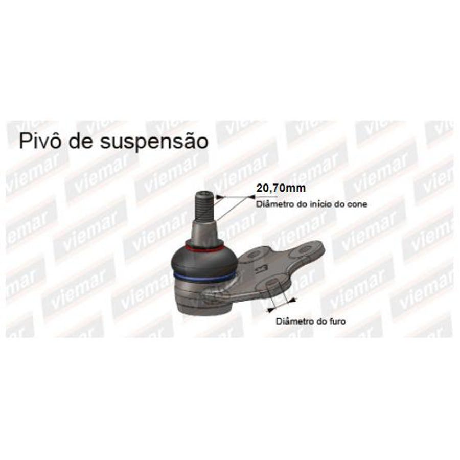 PIVÔ DE SUSPENSÃO INFERIOR LD/LE - VIEMAR - 503272