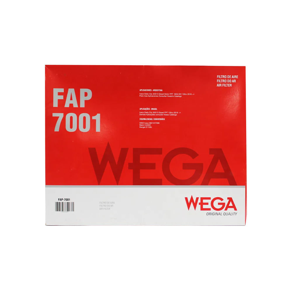 FILTRO DE AR - WEGA - FAP7001