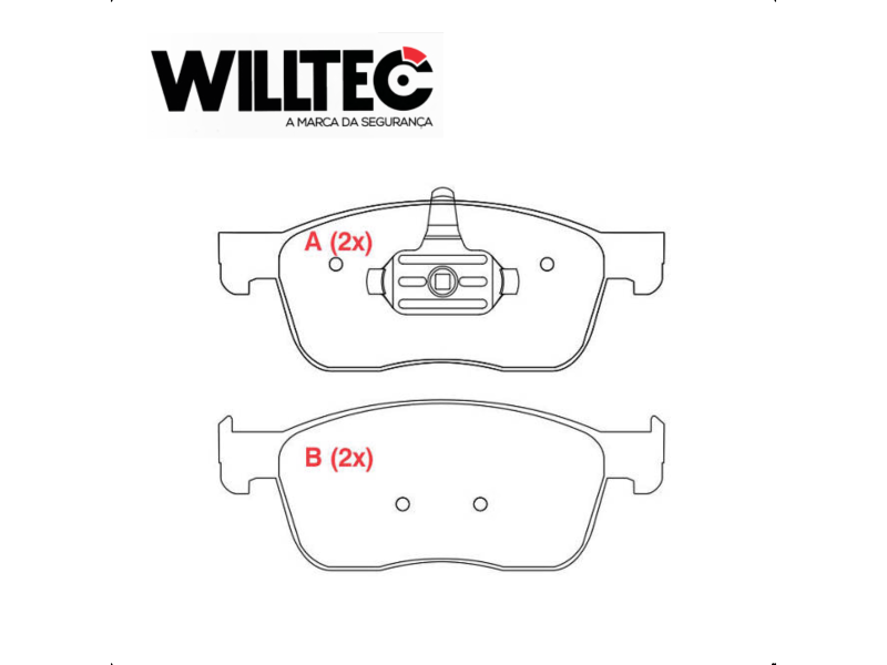 PASTILHA DE FREIO DIANTEIRA- WILLTEC - PW1023