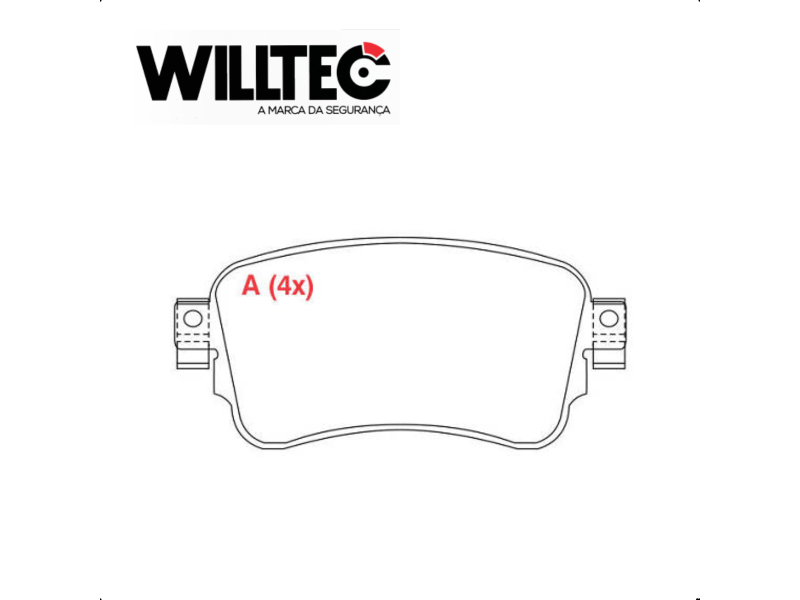 PASTILHA DE FREIO TRASEIRA- WILLTEC - PW1024