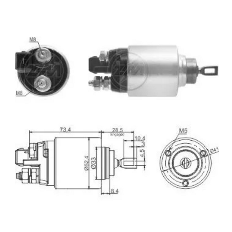 AUTOMÁTICO MOTOR DE PARTIDA - ZM - ZM1496