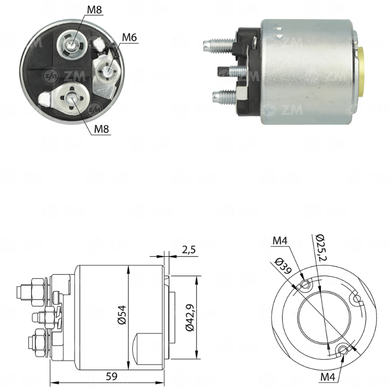 AUTOMÁTICO MOTOR DE PARTIDA - ZM - ZM494