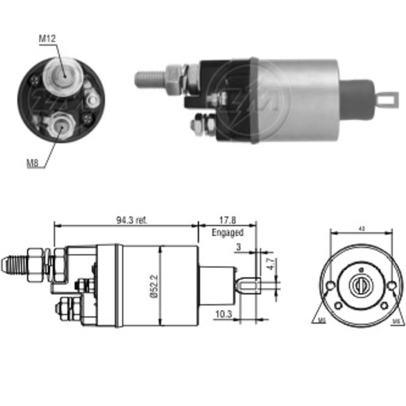 AUTOMÁTICO MOTOR DE PARTIDA - ZM - ZM876