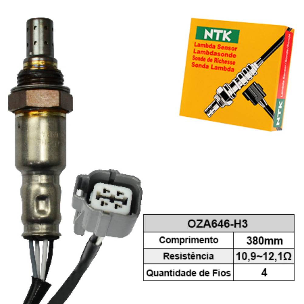 SONDA LAMBDA PÓS CATALISADOR - NTK - OZA646H3