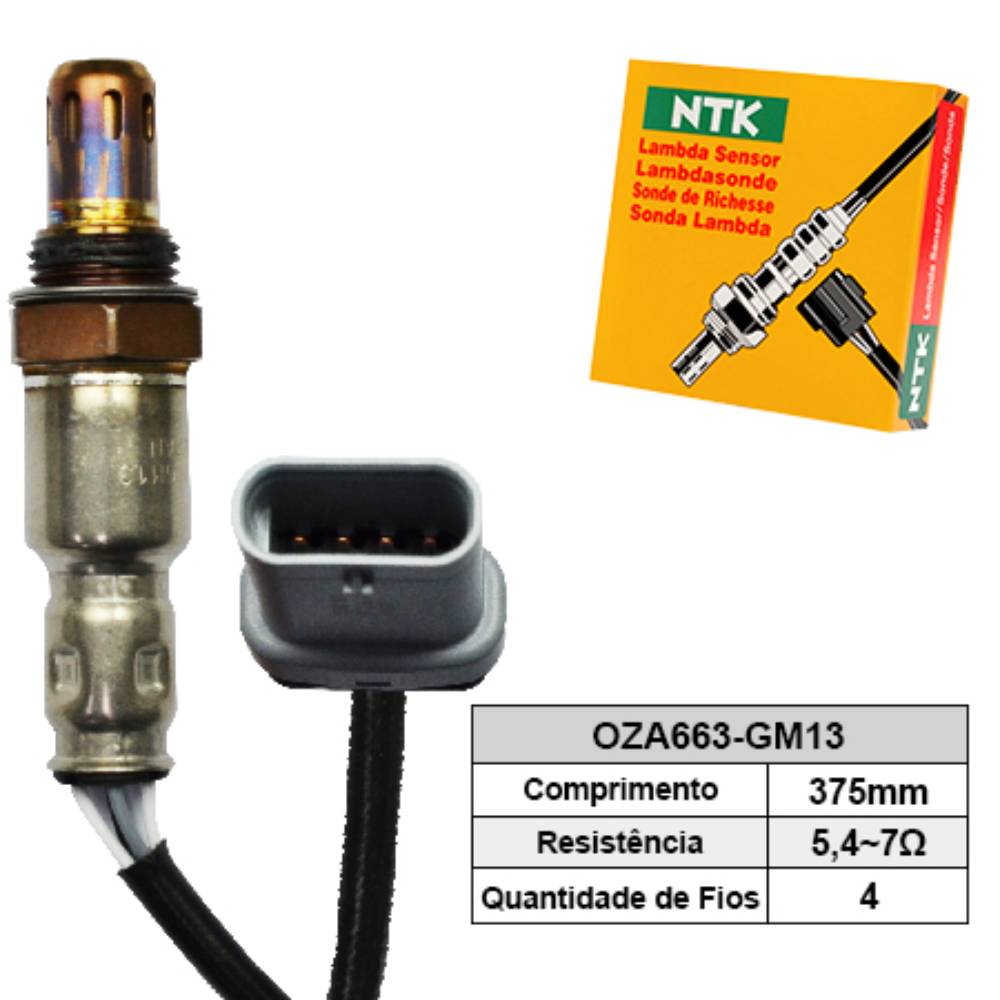 SONDA LAMBDA PÓS CATALISADOR - NTK - OZA663GM13